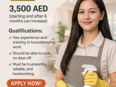 Live-in Housekeeper-URGENT HIRING!!