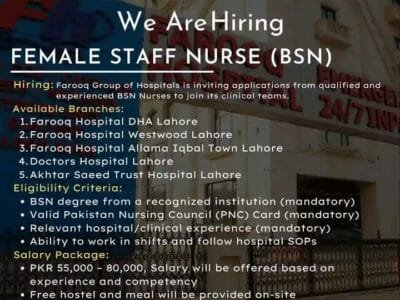 Female Staff Nurse (BSN)