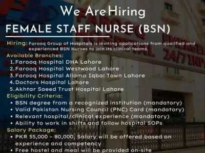 Female Staff Nurse (BSN)