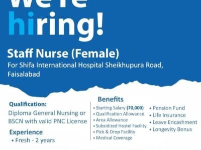 Staff Nurses Jobs at Shifa International Hospital