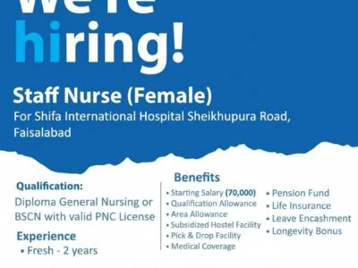 Staff Nurses Jobs at Shifa International Hospital