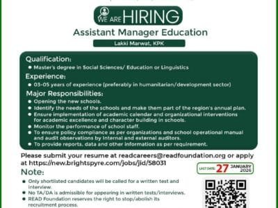 Assistant Manager Education