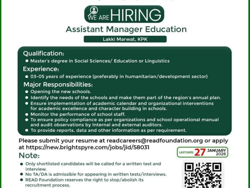 Assistant Manager Education