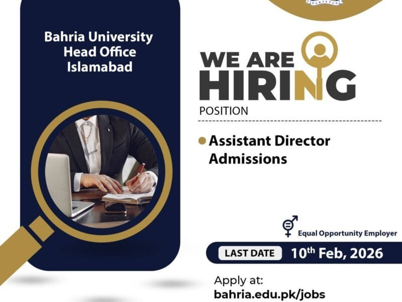 We’re Hiring | Bahria University Islamabad