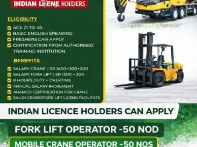 Indian Licence Mobile Crane Operator