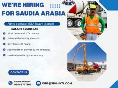 WE’RE HIRING FOR SAUDI ARABIA