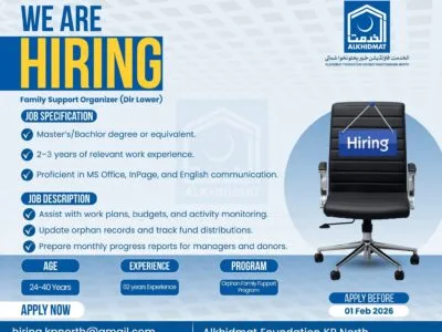 Family Support Organizer-Alkhidmat Foundation Dir Lower