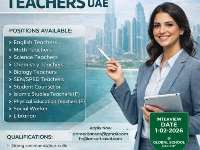 HIRING TEACHERS FOR UAE