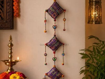 Purple & Green Cushion Hanging
