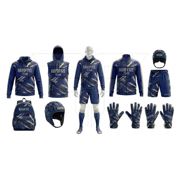 American Football Uniform Set with Helmet Backpack & Duffle Bag