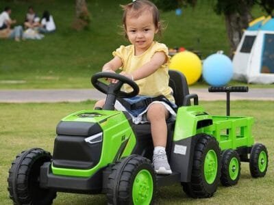 Kids Electric Tractor with Removable Trailer