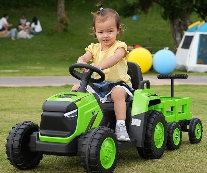 Kids Electric Tractor with Removable Trailer