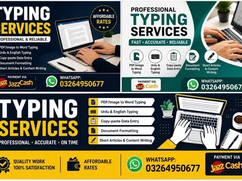 Professional Typing & Data Entry Services Available
