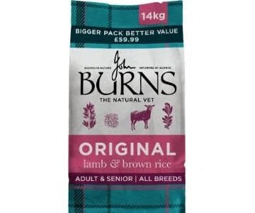 Burns Original Lamb & Brown Rice 14kg- Free P&P