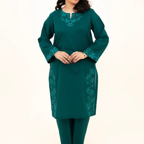 2 PIECE EMBROIDERED LAWN REGULAR SHIRT WITH BOX TROUSERS