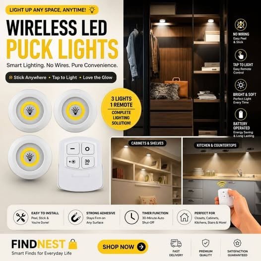 Wireless LED Puck Lights