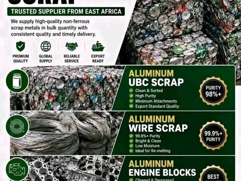 QUALITY ALUMINUM SCRAP FROM KENYA