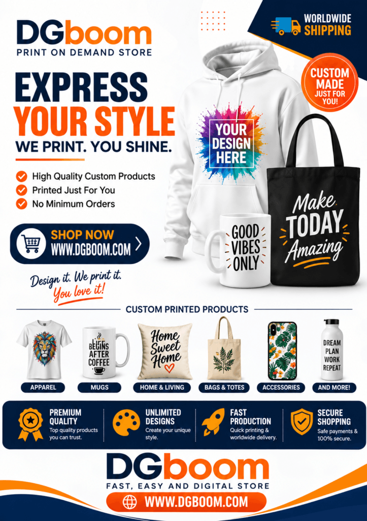 DGBoom: Your One-Stop Shop for Custom, Eco-Friendly Print-on-Demand Gear