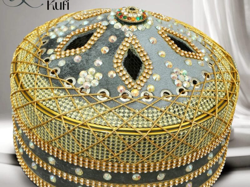 Premium Velvet Fabric Traditional Handmade Kufi Turkey Cap