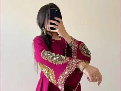 2 PC STITCHED COTTON-LAWN SUIT