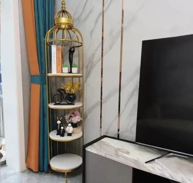4-Layer Bird Cage Rack Storage Organizer